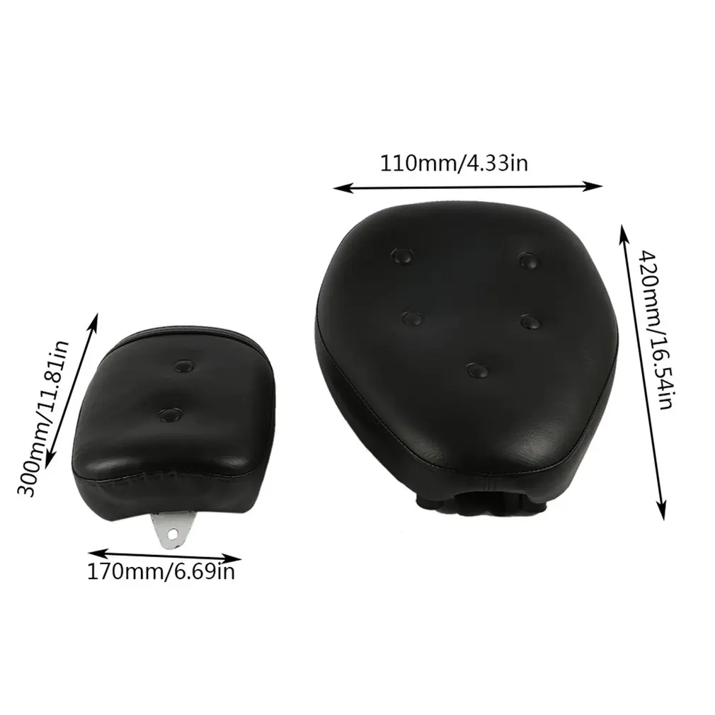 

Low price 2Pcs Pu Leather Black Front Rear Motorcycle Seat For Virago Xv250 1988-2013 2009 2010 Abs Sponge Waterproof hot