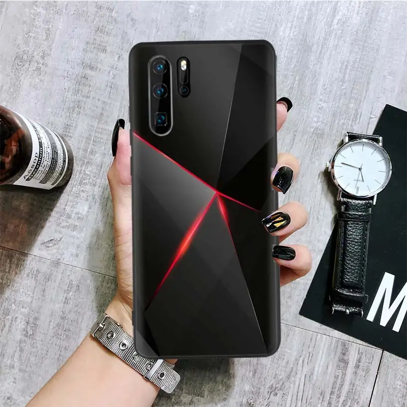 Черный, легкий, темный, черный чехол для телефона huawei mate 30 20 10 P30 P20 P10 Pro Lite P Smart Z Роскошный чехол