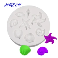diy lovely shell starfish conch sea silicone mold fondant cake decorating tools silicone mold cake chocolate resin mold