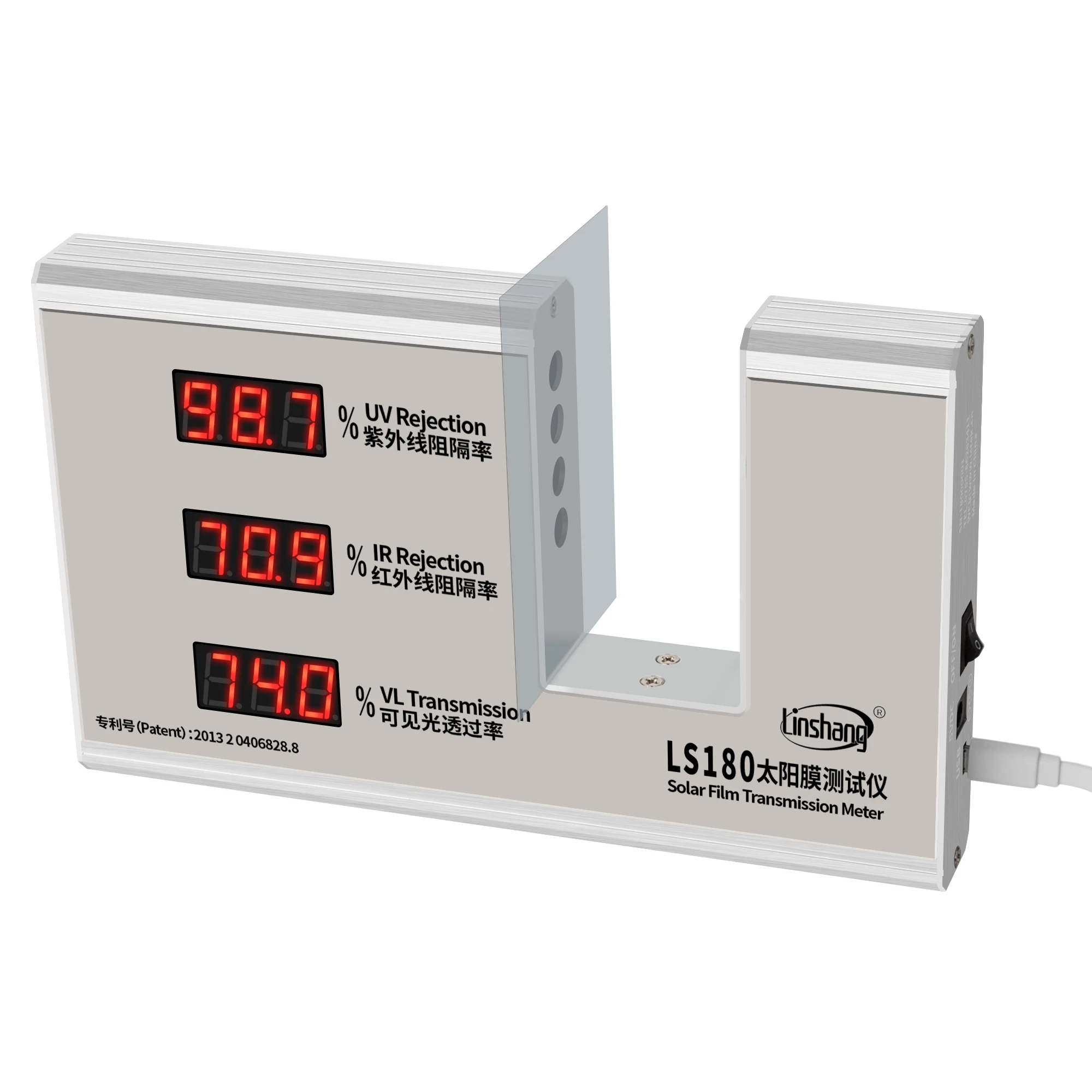

LS180 Window Film Transmission Meter Window Tint Meter Film Glass with Visible Light Transmittance IR UV Blocking Meter