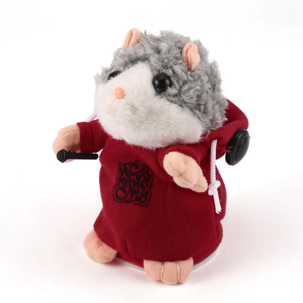 

OCDAY Electronic Talking Hamster Children Plush Toys Best Early Educational Toy Xmas Gift Speaking Sound Stuffed Electric Pets