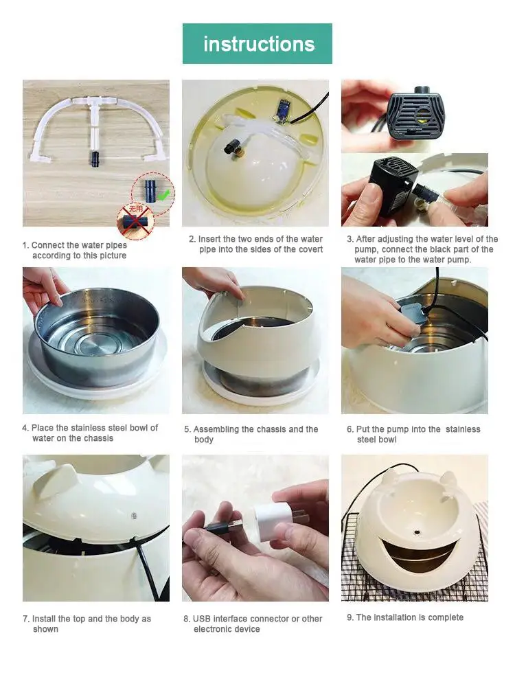 Автоматический светящийся водный фонтан для кошек и USB Электрический диспенсер