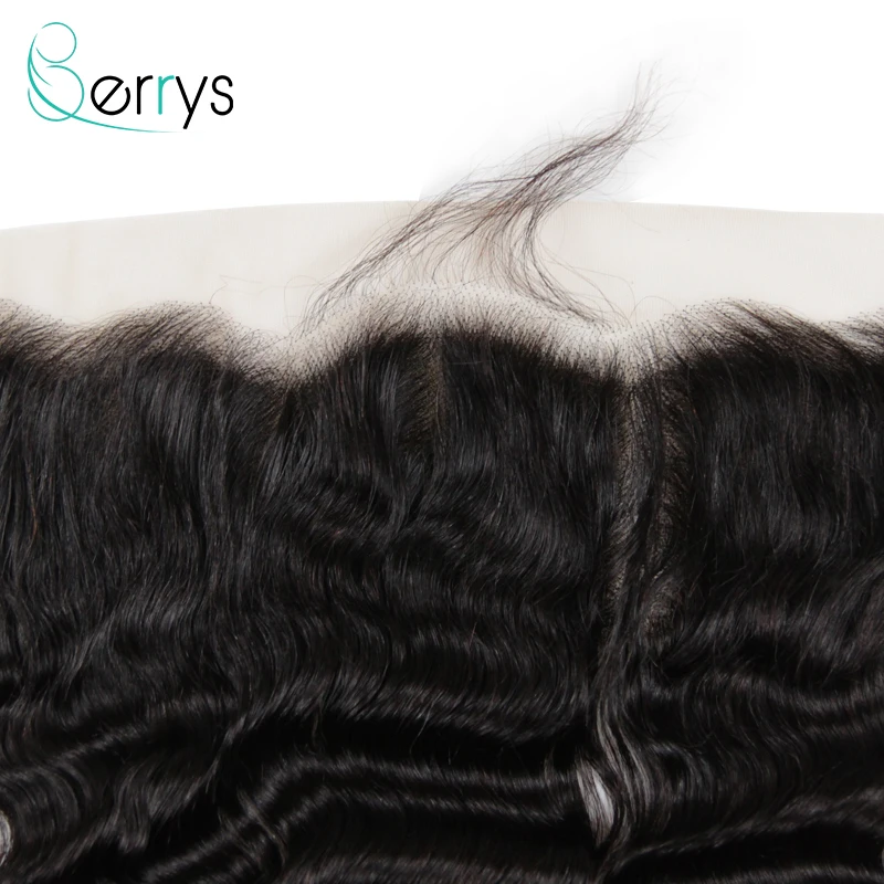Berryshair 10A перуанские человеческие волосы 13x4 прозрачные кружевные фронтальные
