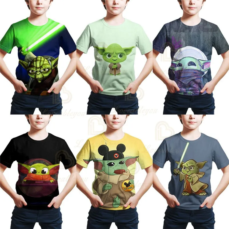 

Baby Yoda Mandalore T Shirt Disney Men Women Children Wars T-shirt 3D Print Tops Boy Girl Kids Cool Summer Tee Male