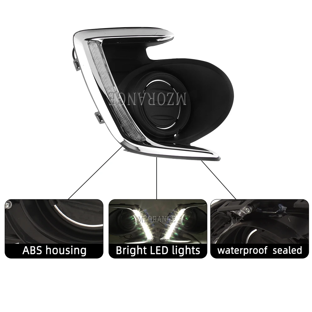 LED DRL Противотуманные фары прав для Mitsubishi Attrage Mirage G4 2012 2013 2014 2015 2016 2017 дневные