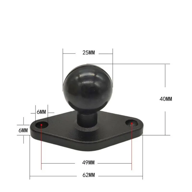 

2021 New Aluminum Motorcycle Fixing Stand Plate Rubber Ball Head for Phone GPS