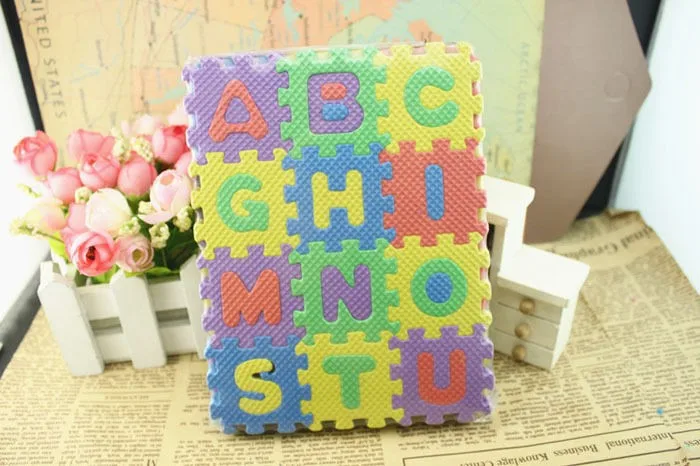 36 шт./компл. унисекс мини-пазл для детей образовательные букв алфавита цифра пены