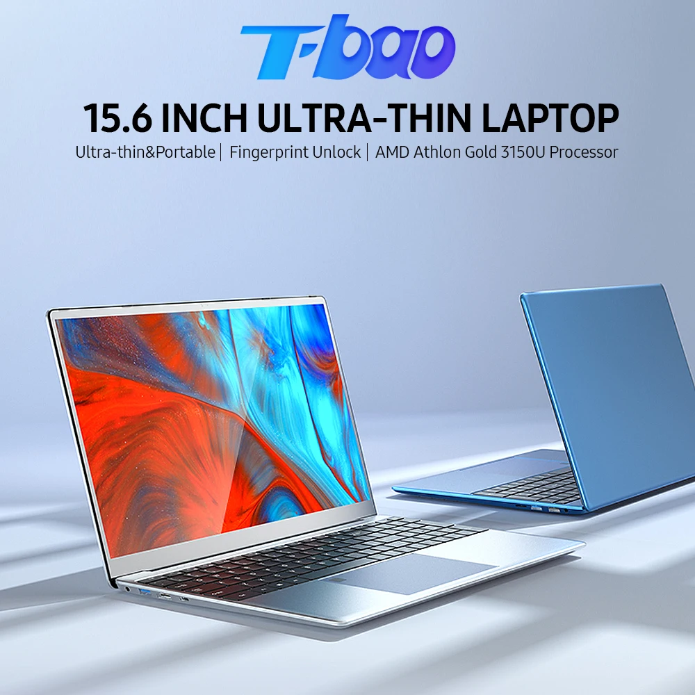 Ультратонкий офисный ноутбук T bao 15 6 дюйма процессор AMD Athlon Gold 3150U память 16 ГБ + 512 IPS