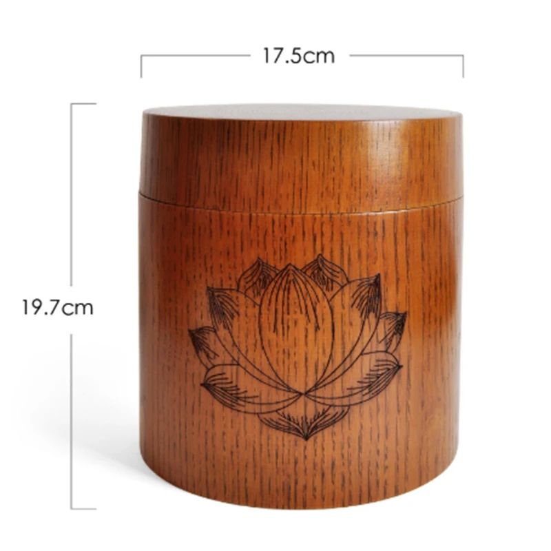 Китайская деревянная чайная канистра ручной работы в стиле ретро банка для