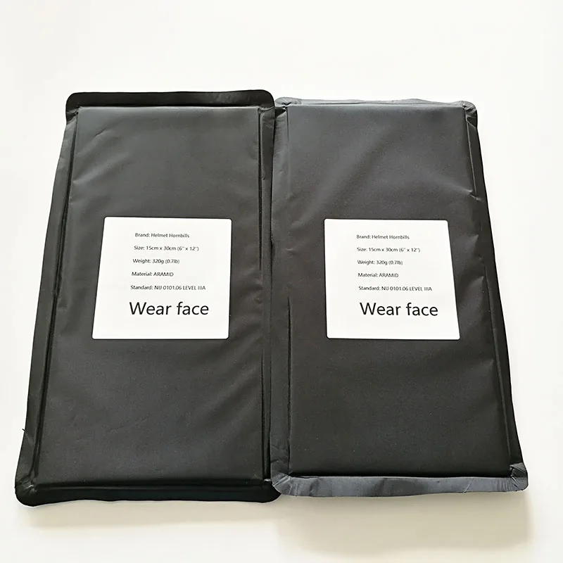 6 дюймов x 12 пуленепробиваемая пластина NIJ IIIA 0101 06 Арамид мягкая защитная вставка