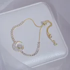 Женский браслет с опалом, регулируемая цепочка из циркония, Ювелирное Украшение в подарок, 2021