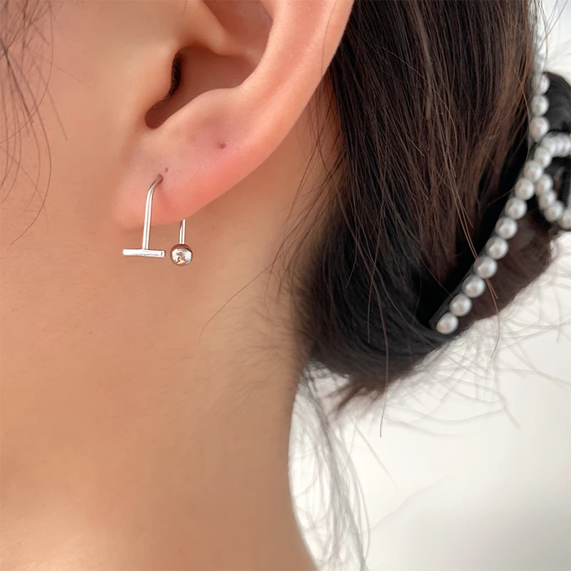 Женские серьги из стерлингового серебра модные в холодном стиле японском и