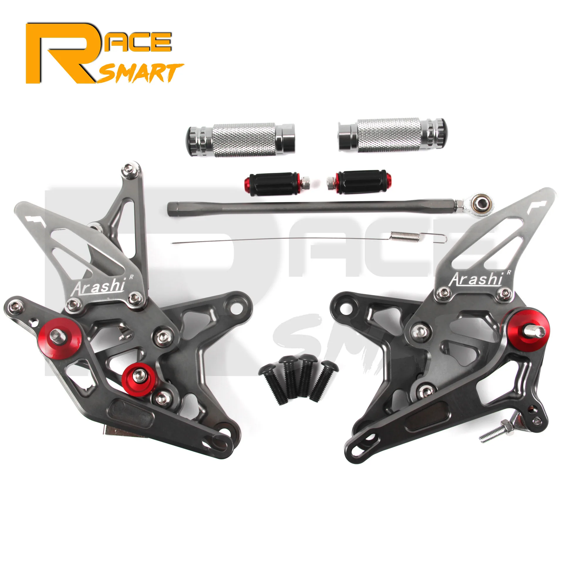 

For KAWASAKI ZX-6R ZX6R ZX636 2015-2017 Motorcycle CNC Adjustable Rear Footrests Foot Rest Pegs Pedal ZX 6R 636 2016 15 16 17