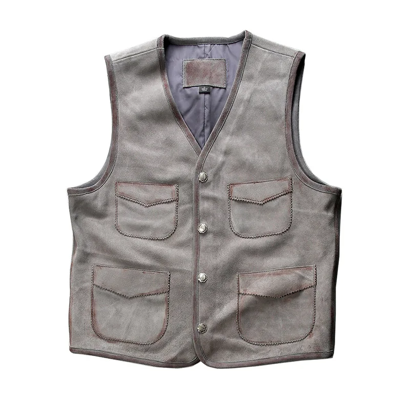 2012 супер предложение! Прочтите описание! Жилет мужской из овечьей кожи Азиатский