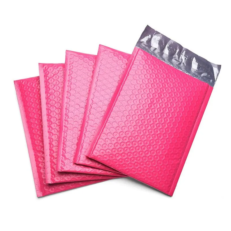1/10/100Pcs Waterproof Bubble Mailers Padded Envelopes Lined Poly Mailer Self Seal Hot Pink express Packing bag #706 | Дом и сад
