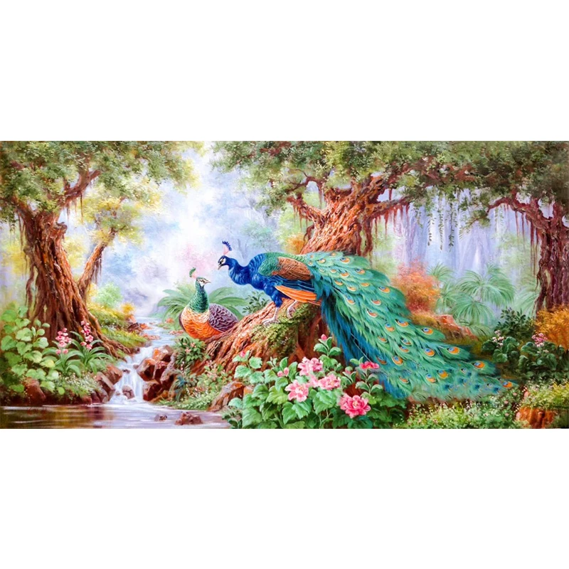 

5D Diy Peacock Diamond Painting Cross Stitch Diamond Embroidery Mosaic Full Square /Round Animals Paintings Hobbies Crafts RS204