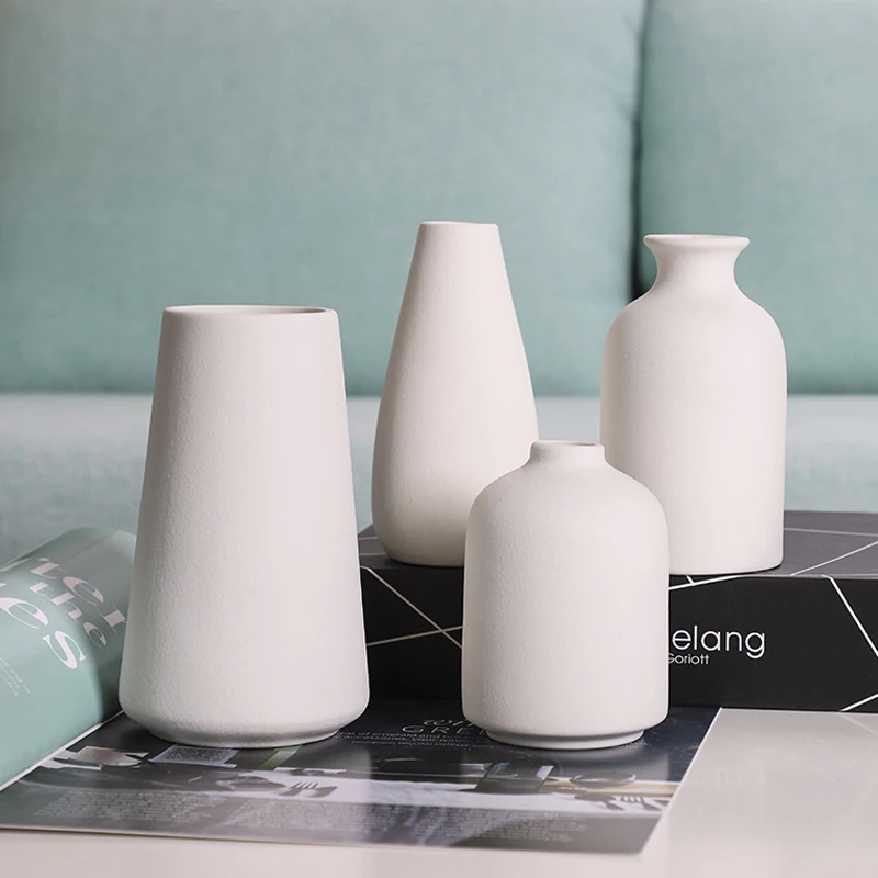 

Nordic Modern Ceramic Vase Minimalist Home Decor Household White Vases Living Room Decoration Table Decor Accessories Gift