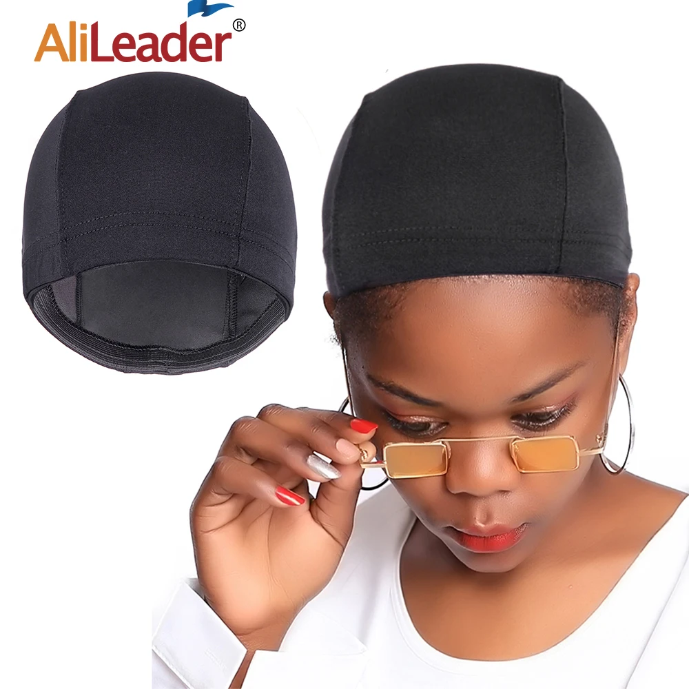 

Cheap 1PC Cheap Wig Cap Durable Hair Net Dome Spandex Caps Weave Cap For Making A Wig Elastic Wig Cap Wig Grip Band Beige Black