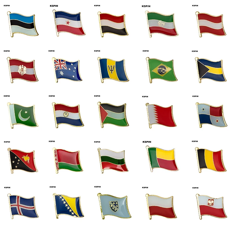 Значок с флагом милые значки Металлическая Булавка для пальто брошь куртки на