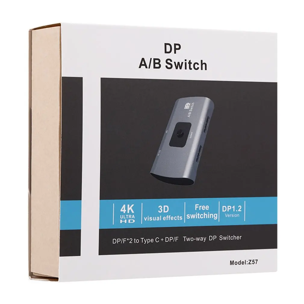 

Переключатель DP 4K 60HZ DP/F, переключатель DisplayPort, подключи и работай, двухсторонний переключатель для видеоконференций, мультимедийных препод...
