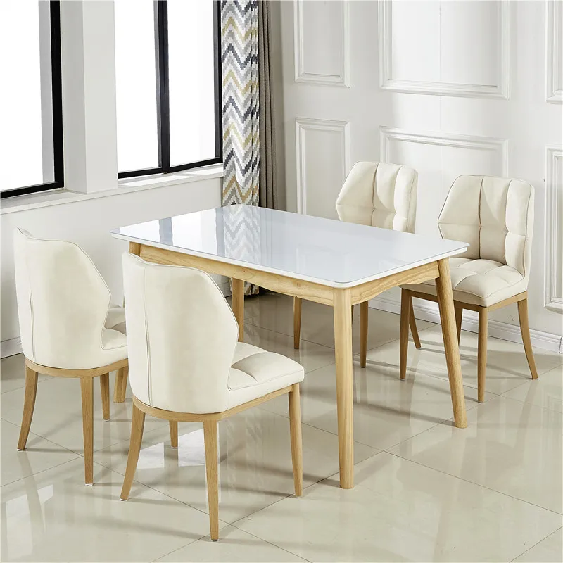 Простой обеденной стул для дома Матовый кожаный переговоров скандинавский