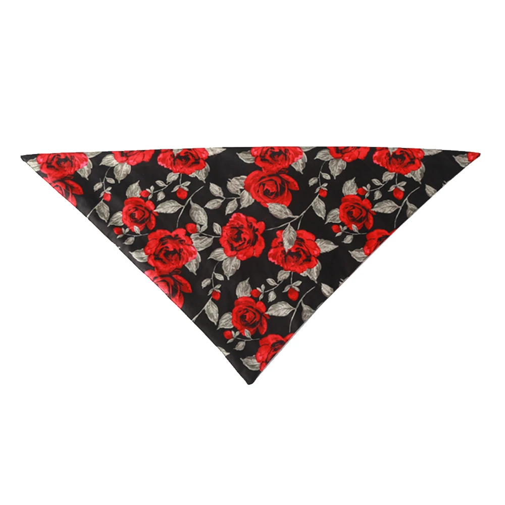Треугольная бандана для животных Цветок розы нагрудники собака полотенце шарф