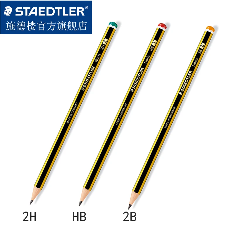 12 шт./компл. Германия STAEDTLER Noris 120 желтая черная бритва красный зеленый оранжевый