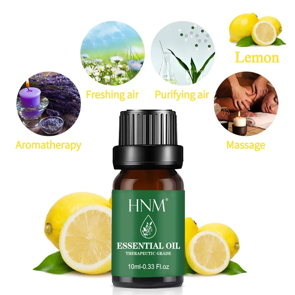 HNM 10ML Pure Essential Oil Massage Humidifier Tea Tree Orange Rose Peppermint Eucalyptus Lemongrass Lavender Ginger Aroma | Красота и
