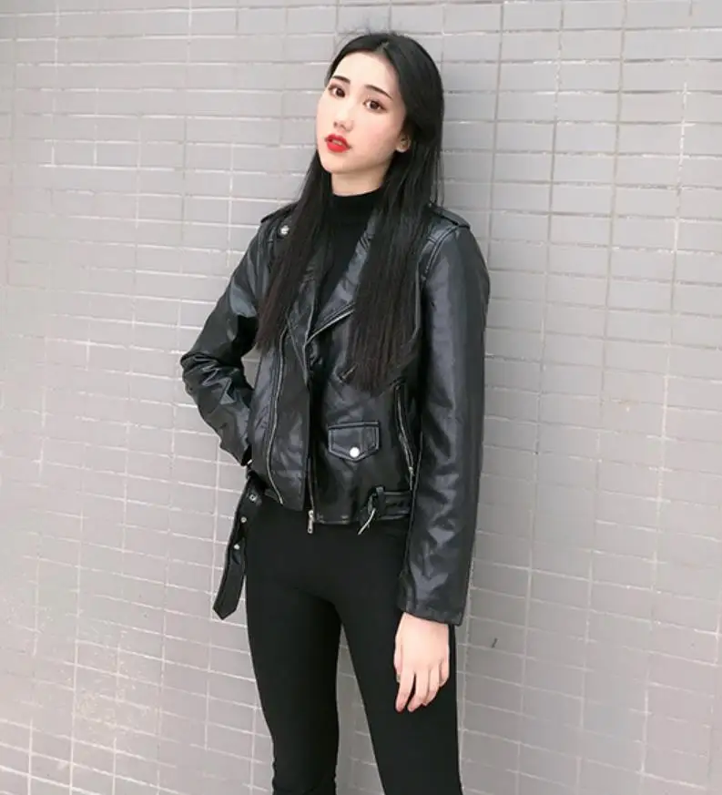 Куртка женская из искусственной кожи в английском стиле ретро wq1725 | Женская