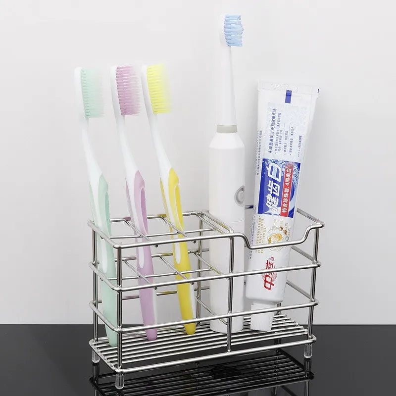 Черный и хромированный держатель зубной пасты из нержавеющей стали для ванной