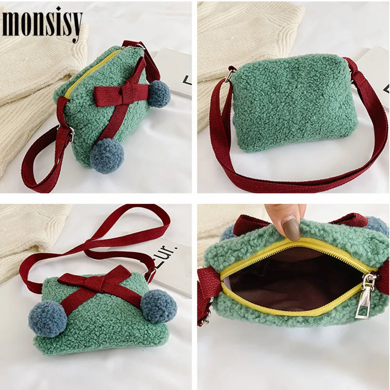 Monsisy зимний кошелек для девочек сумочка Детский миниатюрная сумка монет милый