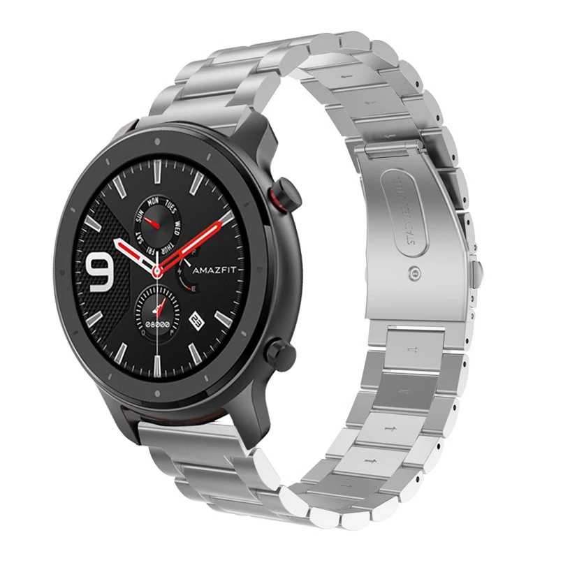 Huami Amazfit GTR 47 мм умный Браслет замена металла Милана из нержавеющей стали кожаный силиконовый холст ремешок для часов