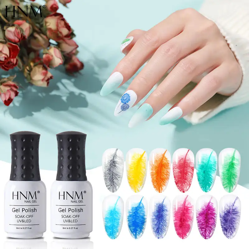 Гель-лак HNM 8 мл для ногтей отмачиваемый Праймер полуперманентный УФ светодиодный