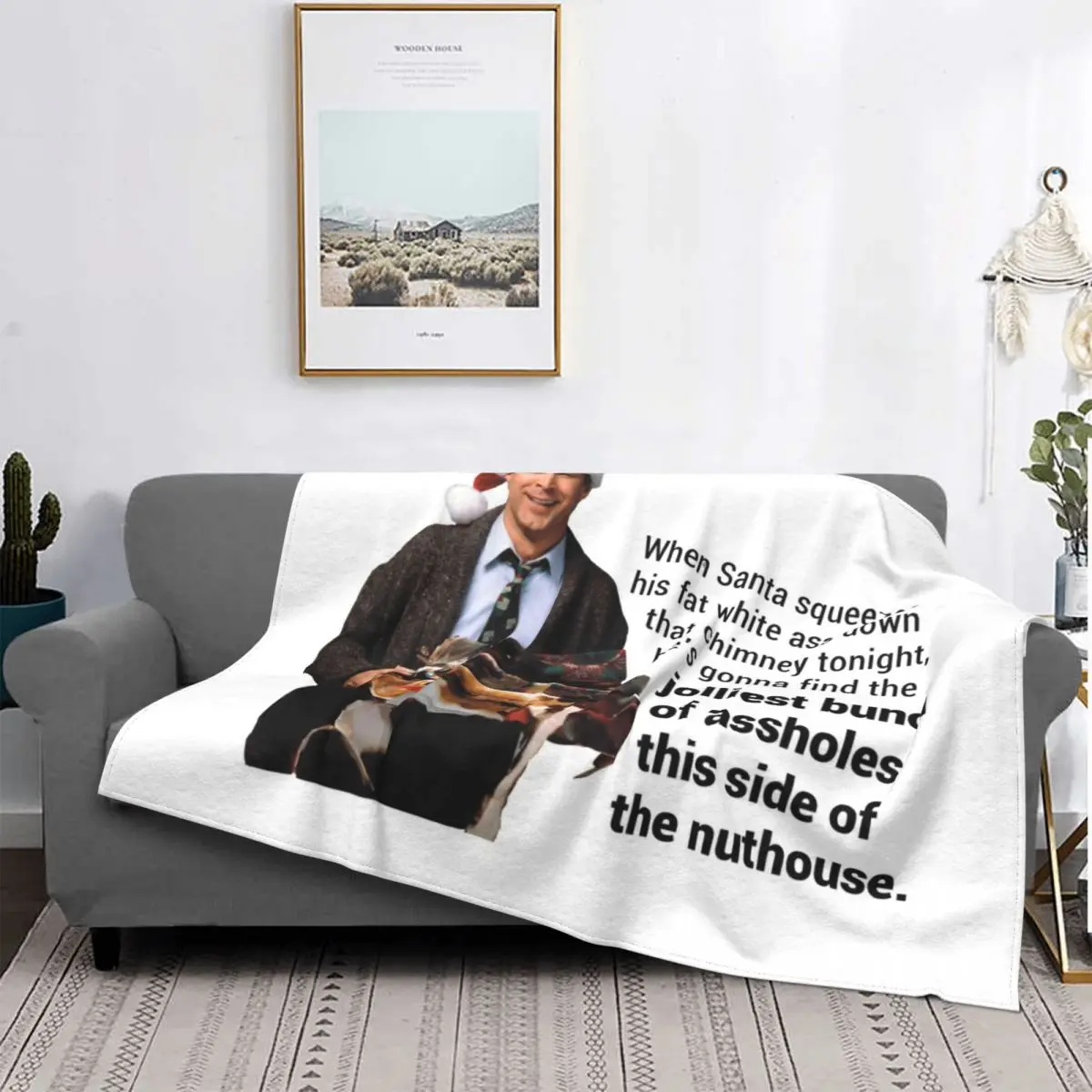 

This Side Of The Nut House Blanket Christmas Vacation Santa Plush Soft Flannel Fleece Throw Blanket For Bedding Bedspread Velvet