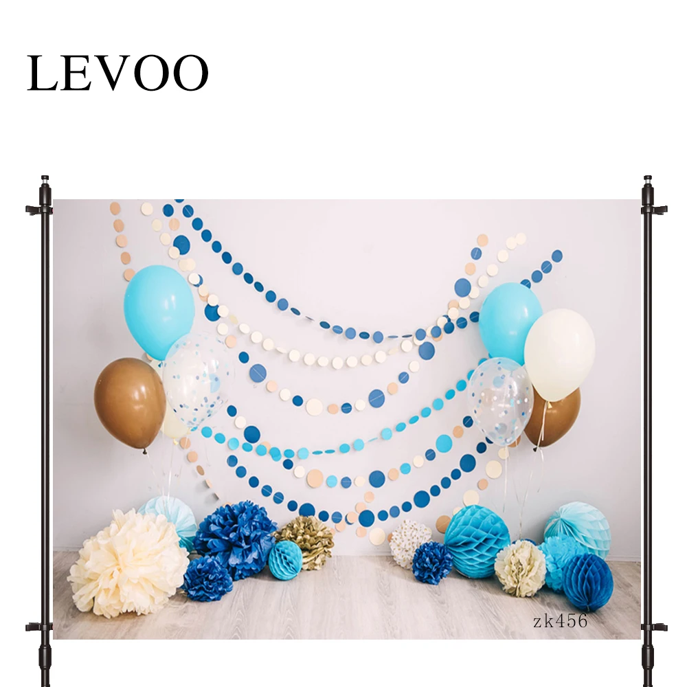 

LEVOO new photo backdrop blue princess Flower ball Dot birthday backdrop photocall photobooth studio shoot fabric