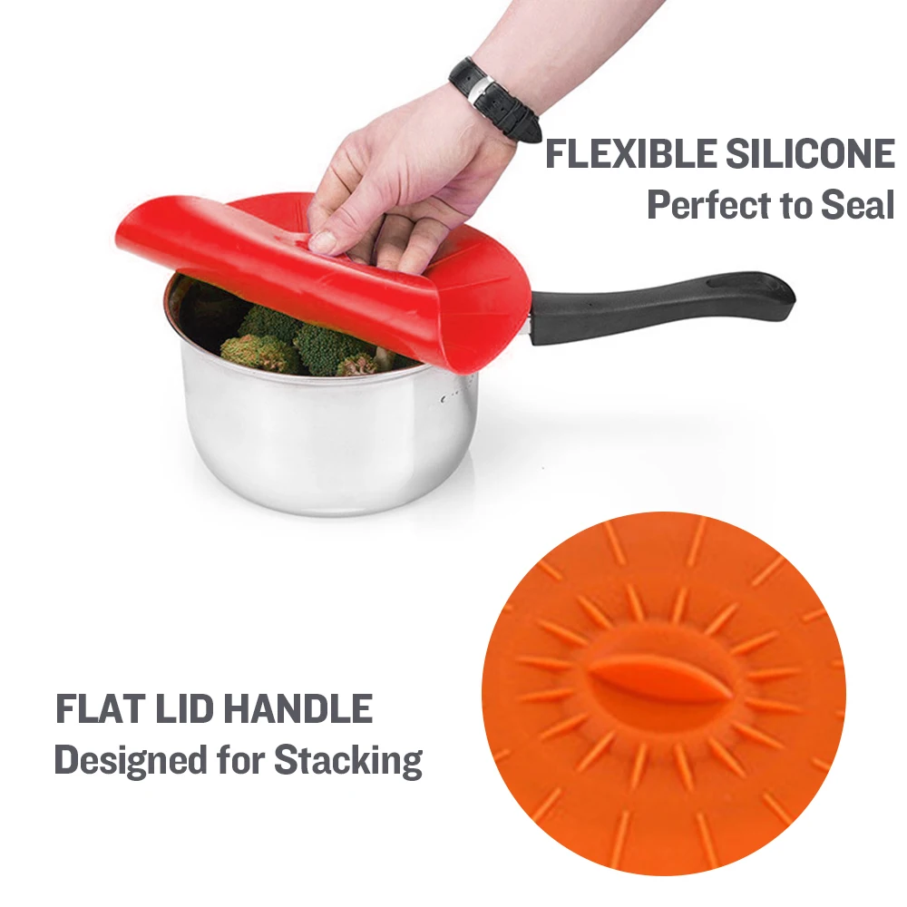 5 шт./компл. силиконовые крышки для пищевых продуктов гибкие чашек стеклянная