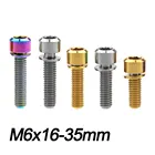 Титановый Ti-болт Xingxi M6x16, 18, 20, 25, 35 мм, экран с шайбами для велосипеда, зажим штока дискового тормоза, велосипедные аксессуары, крепежи