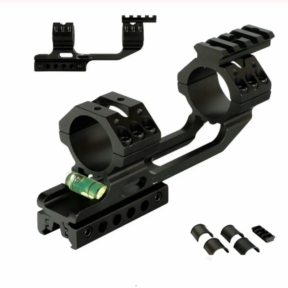 

11mm 3/8" Dovetail 20mm Picatinny Weaver Riflescope Rings Hunting 25.4mm 30mm Offset Scope Mount Rail Bubble Level