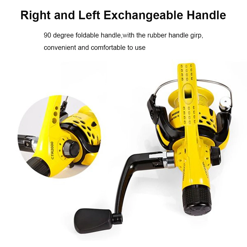 Регулируемая рыболовная Катушка 12 шарикоподшипников 5 5: 1 складная пластиковая