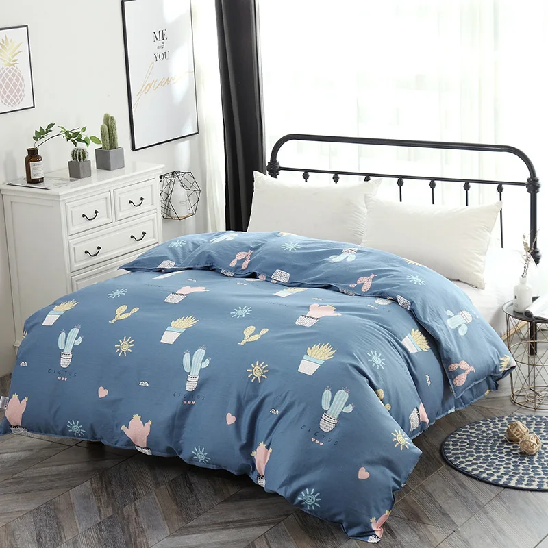 Высококачественный пододеяльник из 100% хлопка с изображением кактуса постельное