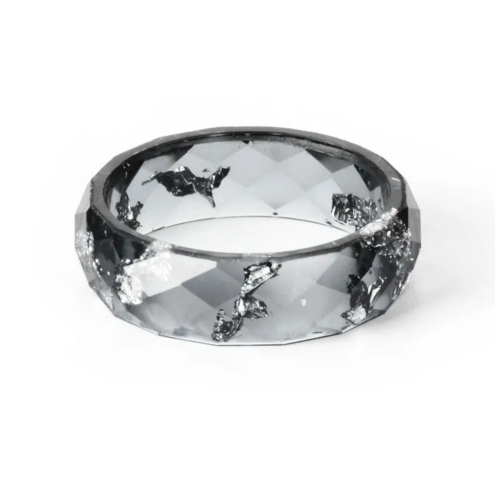 10 цветов фольги внутри кольца из эпоксидной смолы для женщин ручной работы