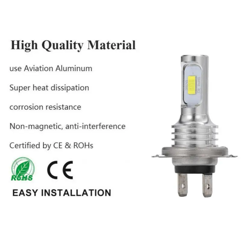 

1PCS Mini Car Headlight Bulbs H4 LED Lamp Car Lights 12000LM Auto Fog Lights 24W 6000K 2000LM Auto Car Lights Headlight Bulbs