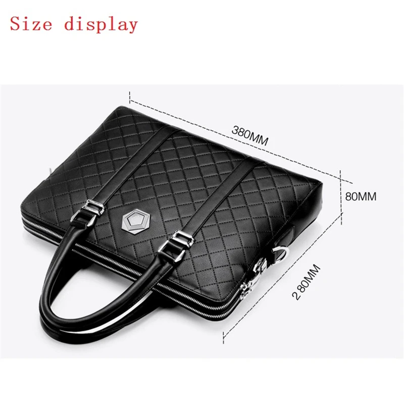 Men's Anti theft Laptop Briefcase New Brand Genuine Leather Handbag Shoulder Bag Designer Crossbody Bag Male Business Travel Bag