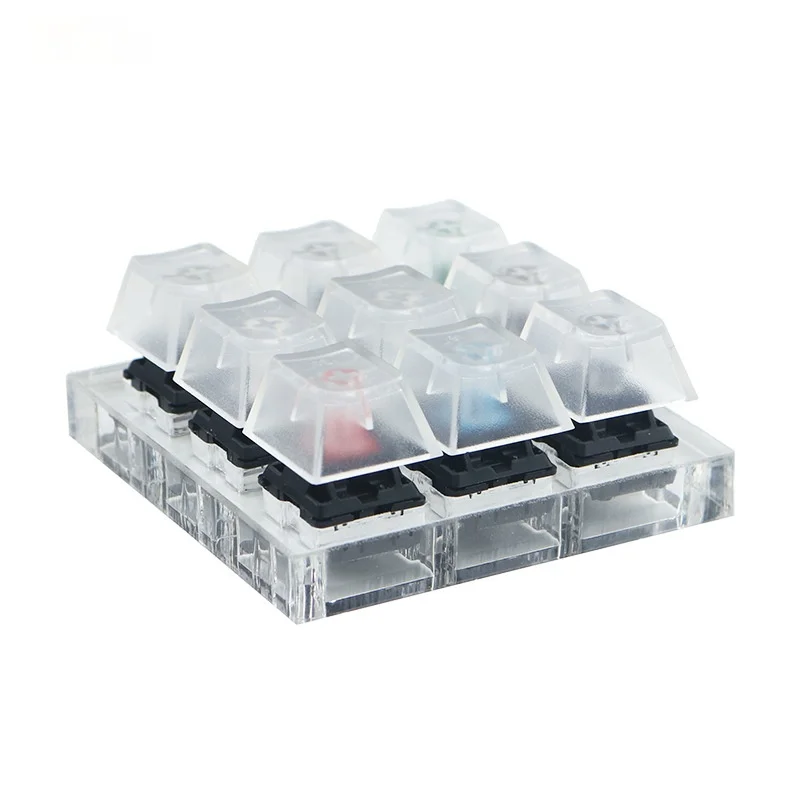 

9-key Transparent Keycap Cherry Nine-axis Test Shaft Experience Shaft Switch Color Shaft Mechanical Keyboard Test Shaft