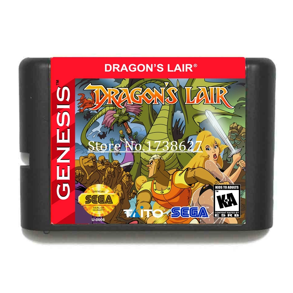 Игровой картридж Dragons Lair 16 бит для консолей Sega MegaDrive и Genesis|Картриджи| |