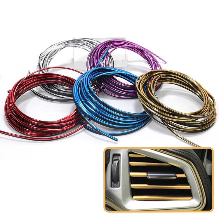 

Универсальное Украшение салона автомобиля формовочная полоска отделка автомобиля Стайлинг приборной панели уплотнение двери внутренняя ...