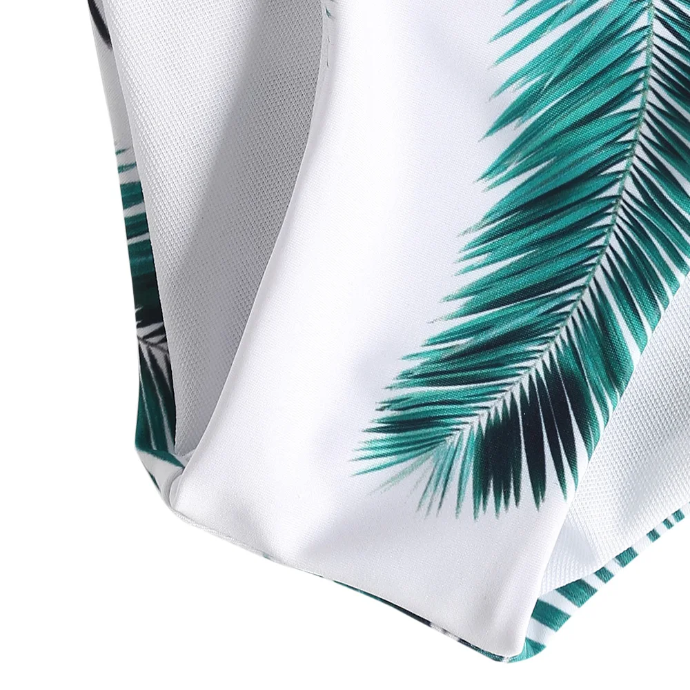 ZAFUL Женский комплект бикини с принтом в виде листьев летние повседневные