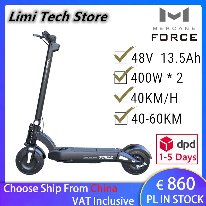 2021 новая версия Mercane Force умный электрический скутер 48 в 800 Вт Kickscooter двойной мотор