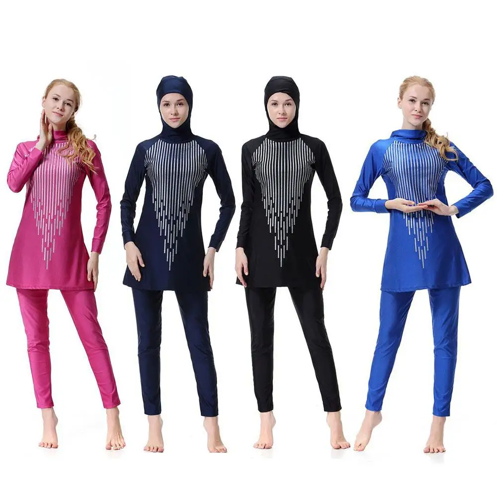 

Beach Burkini Muslim Clothe Muslim Swimsuit Costume Anti Exposure Two Pieces Sport Women Swimwear Traditional Swimming 3 Color