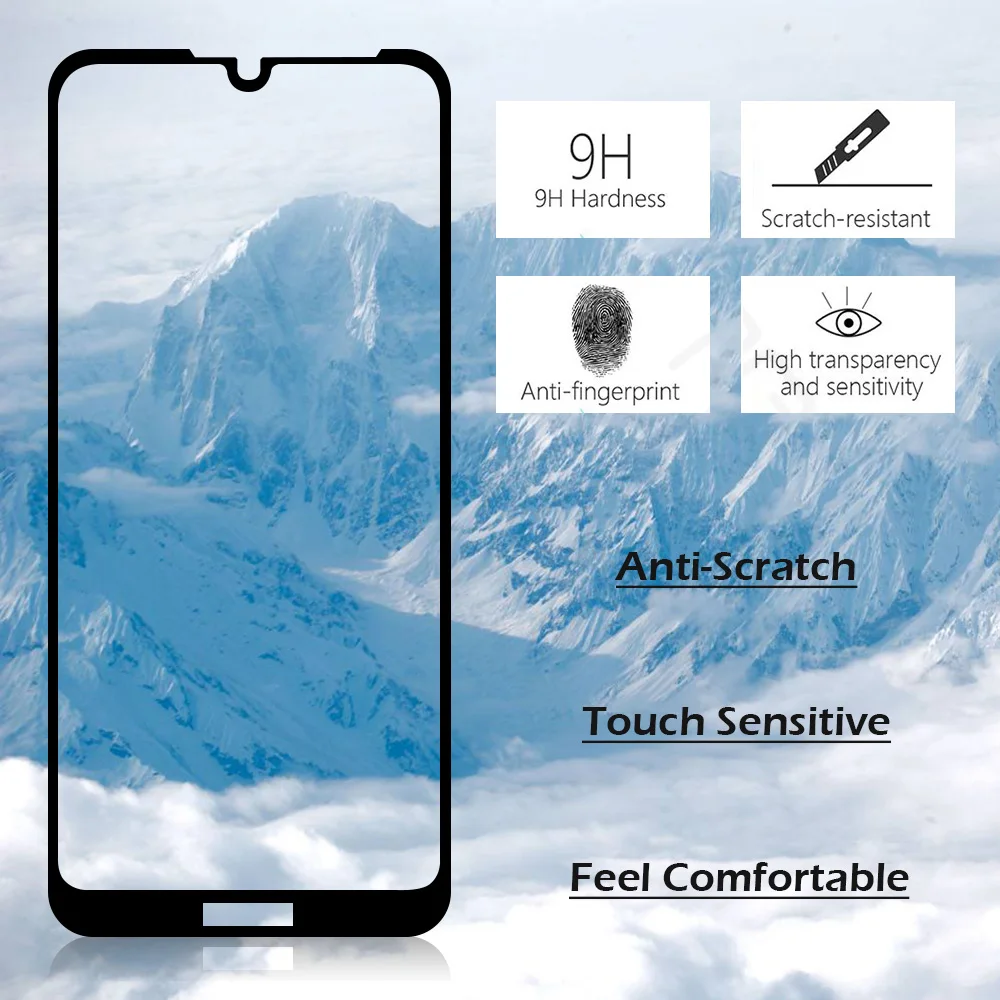 Закаленное стекло для Huawei Y9 Prime 2019 Y6 Y7 Pro 2018 Y5 Y 6 5 7 изогнутое полное покрытие